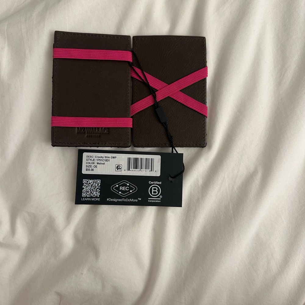 MZ Wallace Brown Cardholder Crosby slim GWP